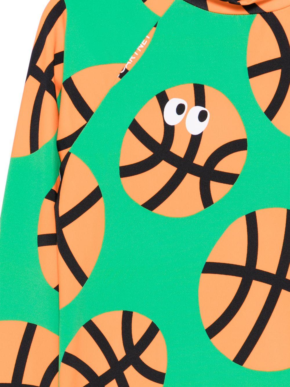 Costume per bambino Stella McCartney Kids verde con stampa palle da basket TYCP32 Z3519 769MC STELLA McCARTNEY KIDS 