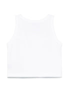 Top con strass per bambina John Richmond Junior bianco con orlo dritto RGP25204CN WHITE JOHN RICHMOND KIDS 