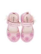 Sandali per bambina Monnalisa rosa con fiocco a perline 8CG005 7703 0090 MONNALISA KIDS 