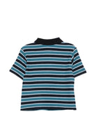 T-shirt per neonato Emporio Armani Kids blu con design a righe EB001087 AF21697 MB013 EMPORIO ARMANI KIDS 