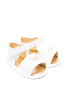 Sandali per neonata Elisabetta Franchi La Mia Bambina bianchi con logo sul davanti F0A2E0467173 1139 ElISABETTA FRANCHI KIDS 