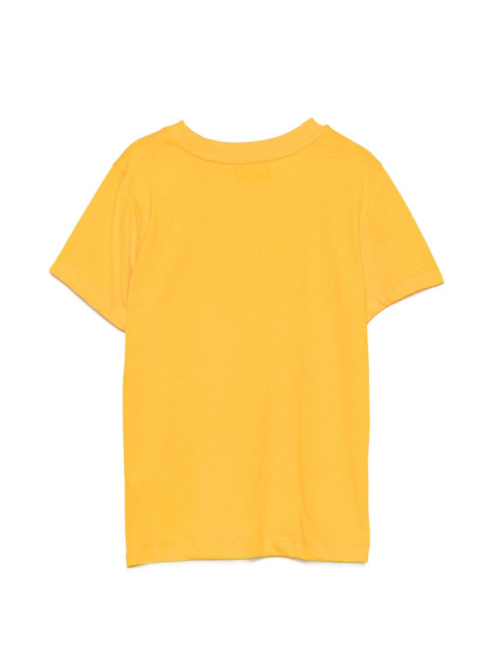 T-shirt per bambini Moschino Kids gialla con stampa grafica con logo H6M058LAA20 51140 MOSCHINO KIDS 