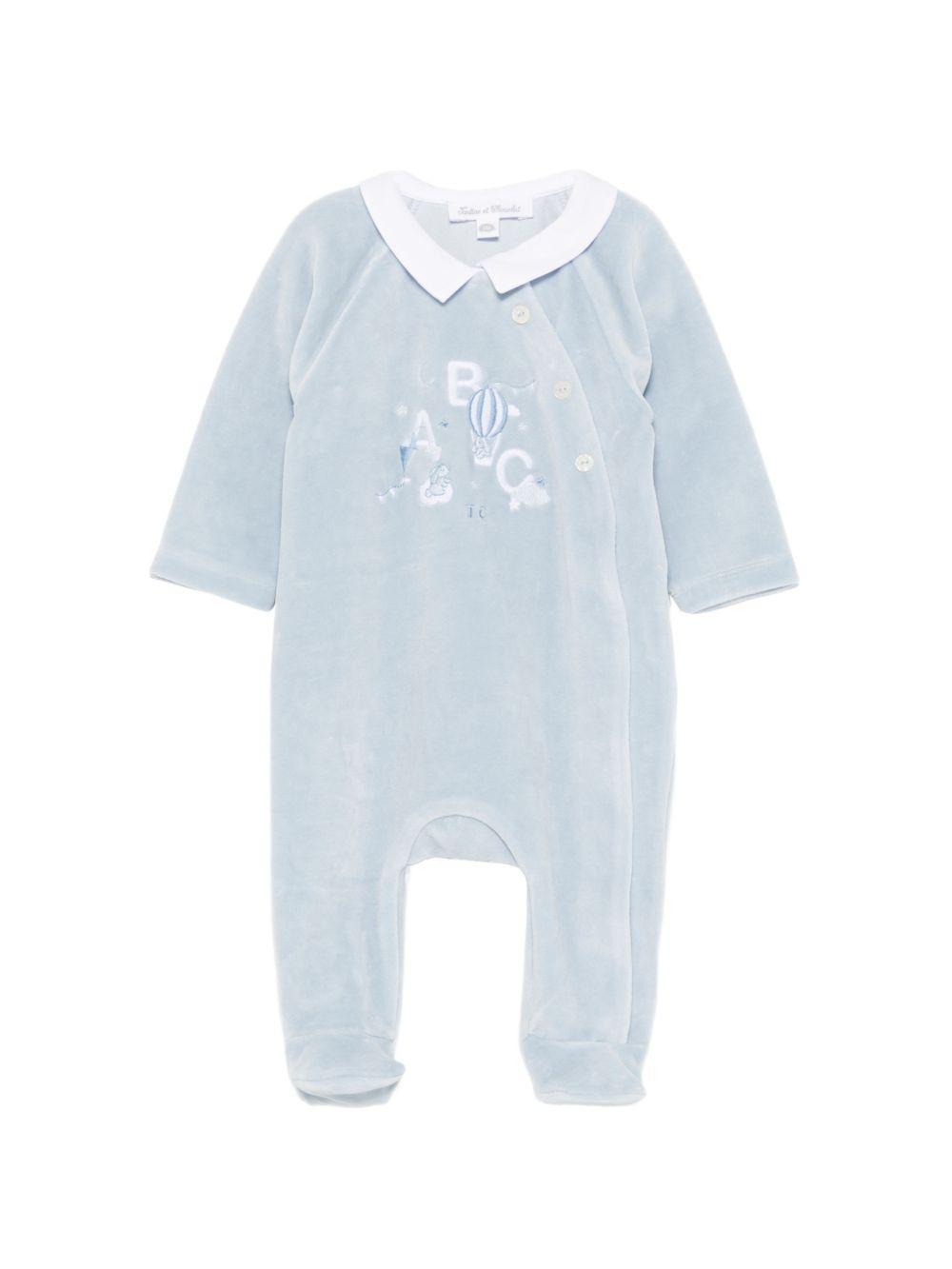 Tutina per neonato Tartine & Chocolat azzurro  con dettaglio ricamato CC54060 42 TArtine & Chocolat KIDS 
