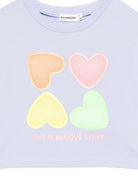T-shirt per bambina Billieblush azzurra con stampa grafica U21955 81S BILLIEBLUSH KIDS 