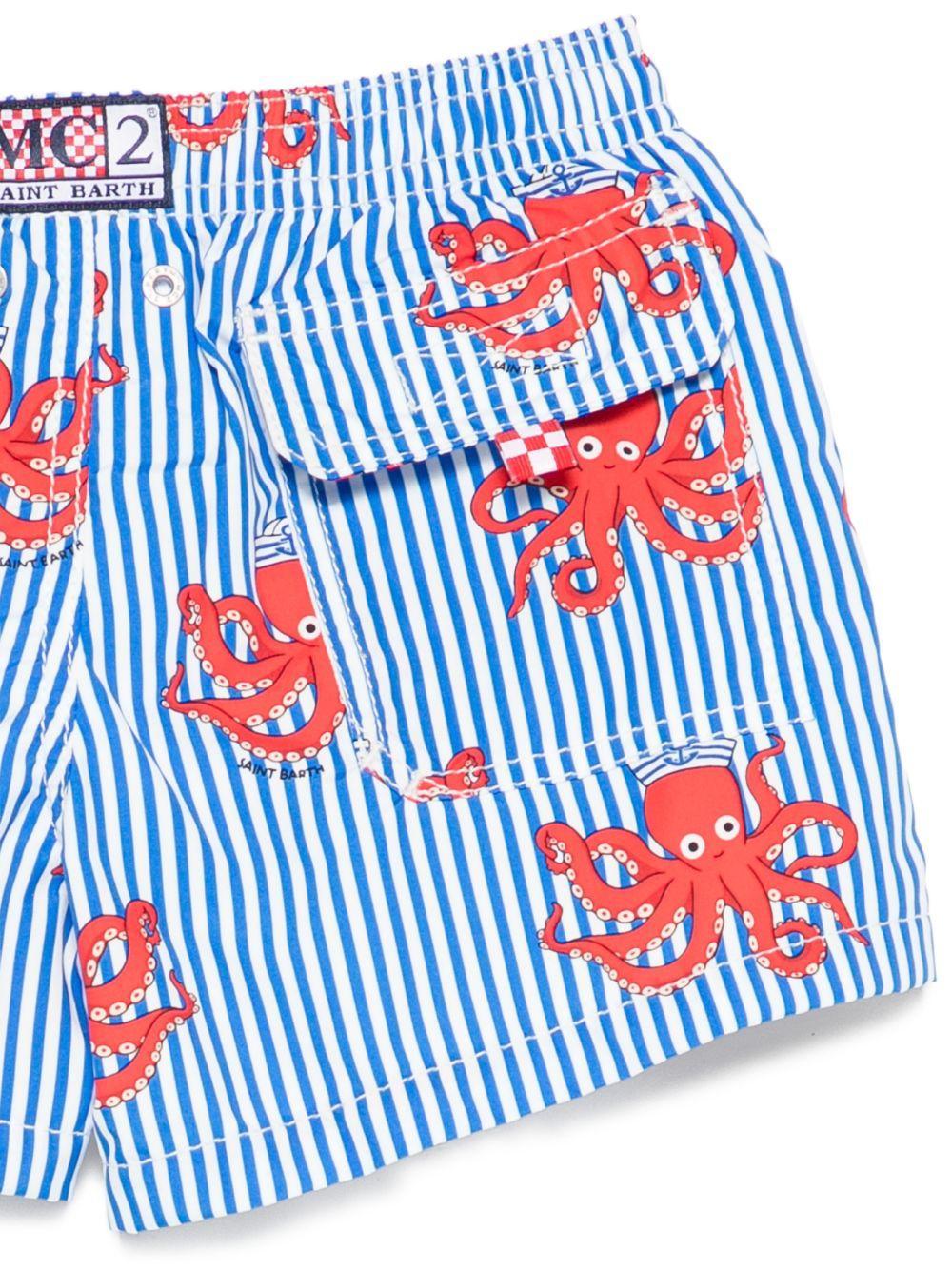 Costume da bagno per bambino MC2 Saint Barth Kids multicolore con stampa polpo JEA0001 02043L MC2 ST. BARTH KIDS 