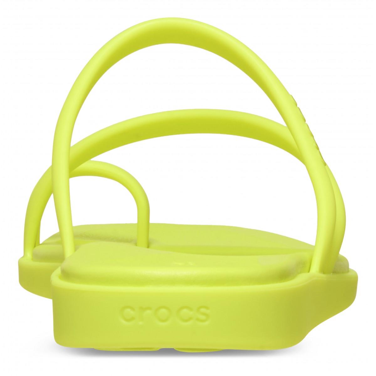 Infradito Miami per donna Crocs gialle con dettaglio ad incrocio 209862 CIT CROCS 