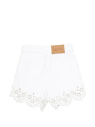 Shorts per bambina Molo bianco con dettaglio occhiello 2S26H116 5636 MOLO KIDS 