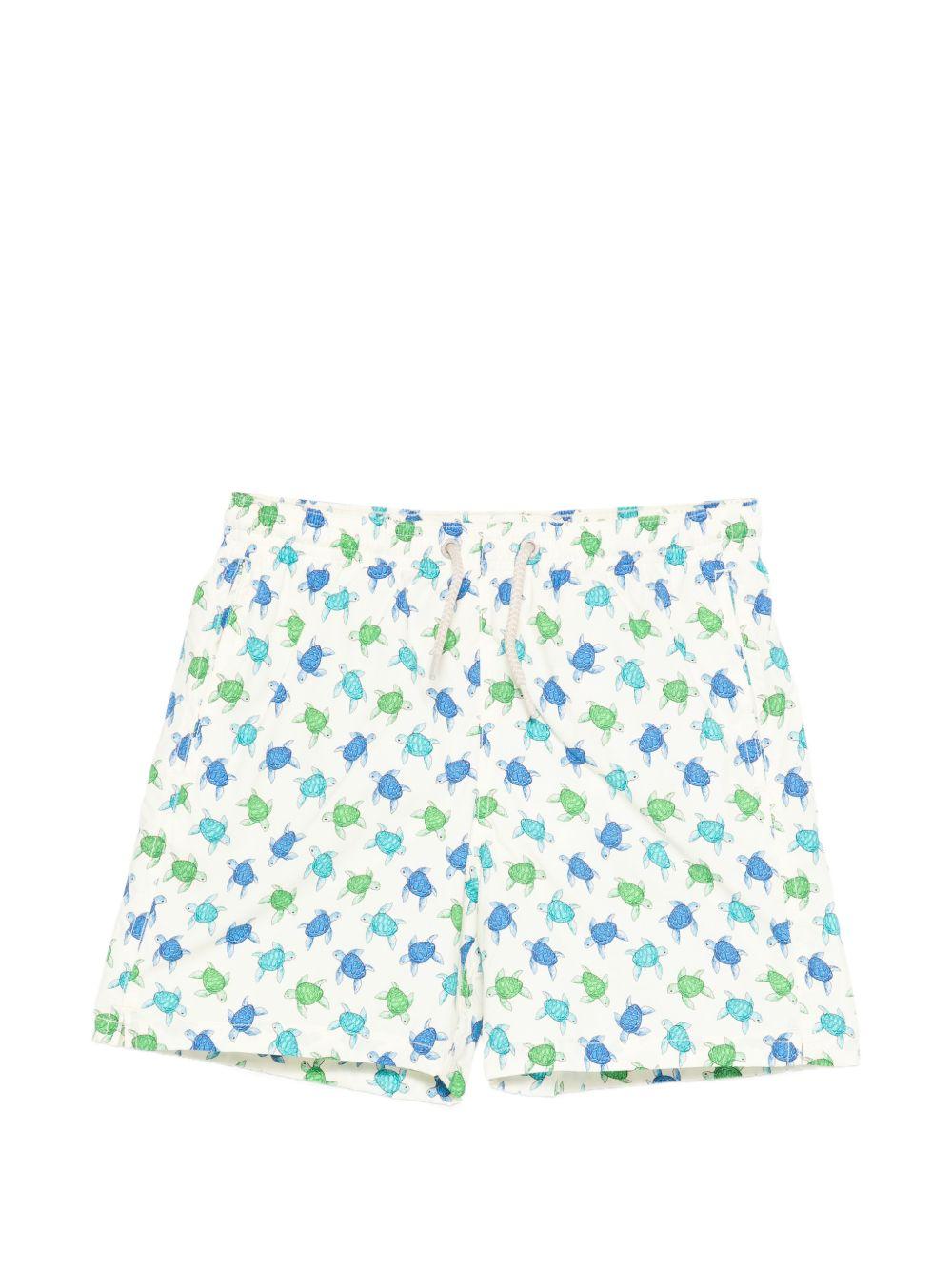 Costume da bagno per bambino MC2 Saint Barth multicolore con stampa tartaruga all-over JEA0022 04127L MC2 ST. BARTH KIDS 