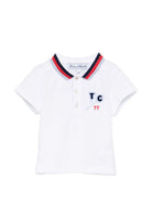 T-shirt per neonato Tartine Et Chocolat bianca con colletto stile polo CC11041 01 TArtine & Chocolat KIDS 