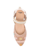 Ballerine per bambina Fendi Kids beige con motivo monogramma JFR572 AWK7 F1V9U FENDI KIDS 