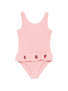 Costume intero per bambina Konges Sløjd rosa con decorazione fragole KS104790 PINK KONGES SLOJD KIDS 