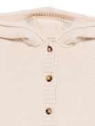 Cardigan per neonata Donsje beige con cappuccio e bottoni 3039602 00037 DONSJE 