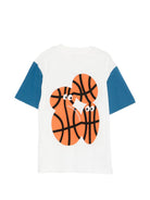 T-shirt per bambino Stella McCartney Kids bianco con maniche a contrasto TY8R31 Z0434 101 STELLA McCARTNEY KIDS 