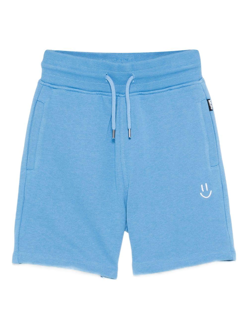 Shorts per bambino Molo azzurro con dettaglio ricamato 6S26H201 5615 MOLO KIDS 