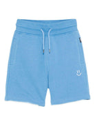 Shorts per bambino Molo azzurro con dettaglio ricamato 6S26H201 5615 MOLO KIDS 