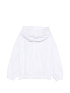 Giubbino per bambini Moschino Kids bianca con stampa Teddy Bear sul davanti HUS05KL3A39 10101 MOSCHINO KIDS 