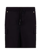 Shorts per bambino MSGM Kids nero con coulisse in vita S6MSJBBE254 110 MSGM KIDS 