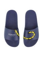Sandali slides per bambino Kenzo Kids blu con logo K61829 84N KENZO KIDS 