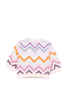 Felpa per neonata Missoni Kids multicolore con stampa zigzag all-over MZ4000 Z4078 999 MISSONI KIDS 