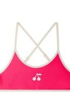 Bikini Lura per bambina Bonpoint rosa con logo ciliegie S06GSSW00002 026A BONPOINT KIDS 