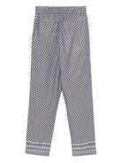 Pantaloni per donna Scotch & Soda blu con motivo a quadri ULH00594F 248 SCOTCH DONNA 
