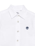 Camicia per bambino Timberland Kids bianca con logo sul petto T60844 10P TIMBERLAND KIDS 