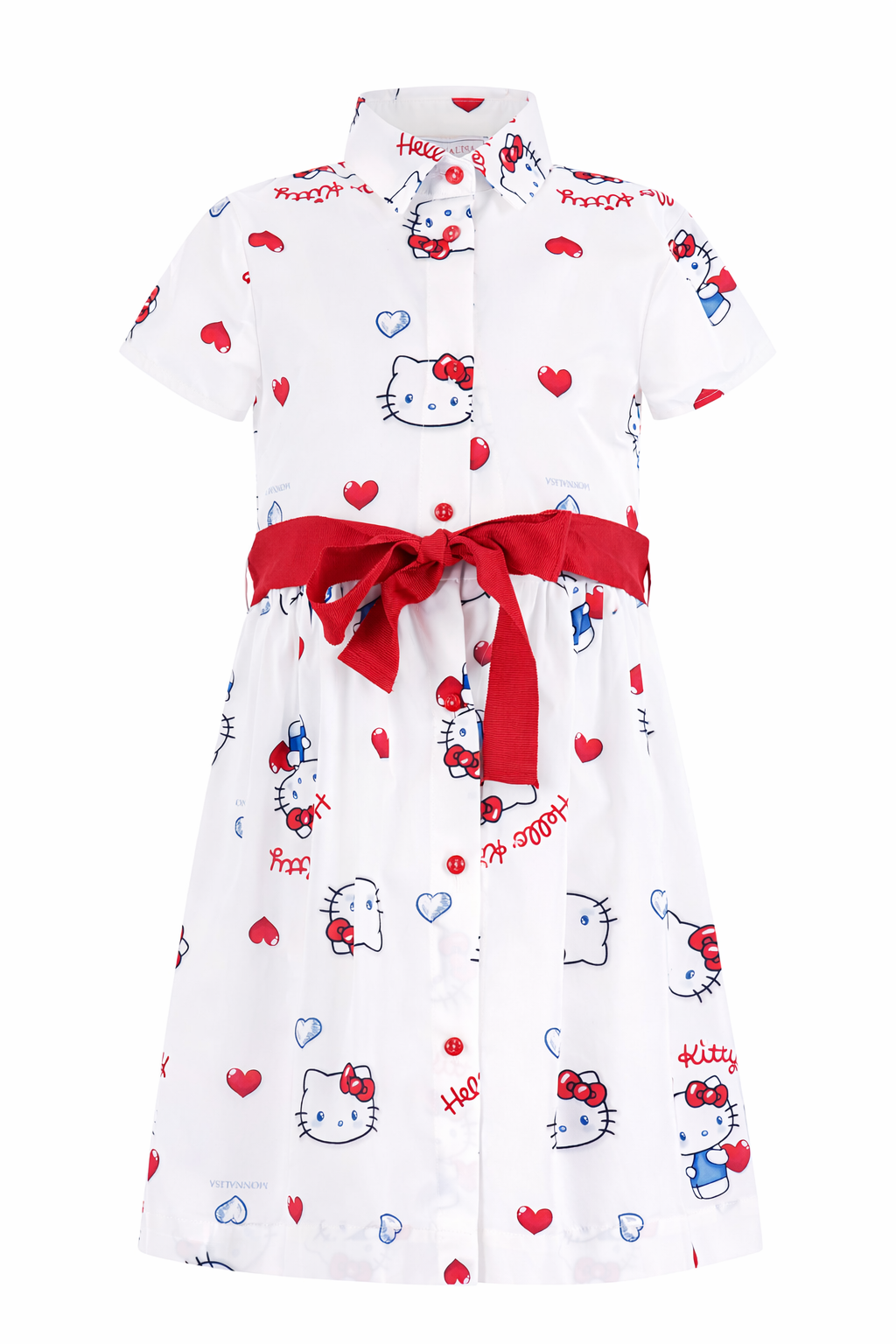 Abito per bambina Monnalisa multicolor con stampa grafica all-over 11G918 7605 0099 MONNALISA KIDS 