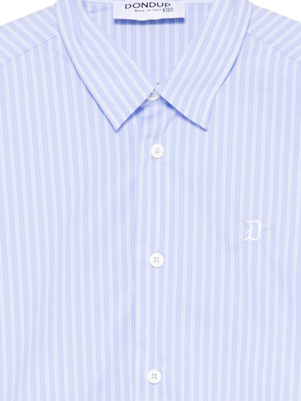Camicia per bambino Dondup Kids azzurra con motivo a righe DMCA0480CR015 D128 DONDUP KIDS 