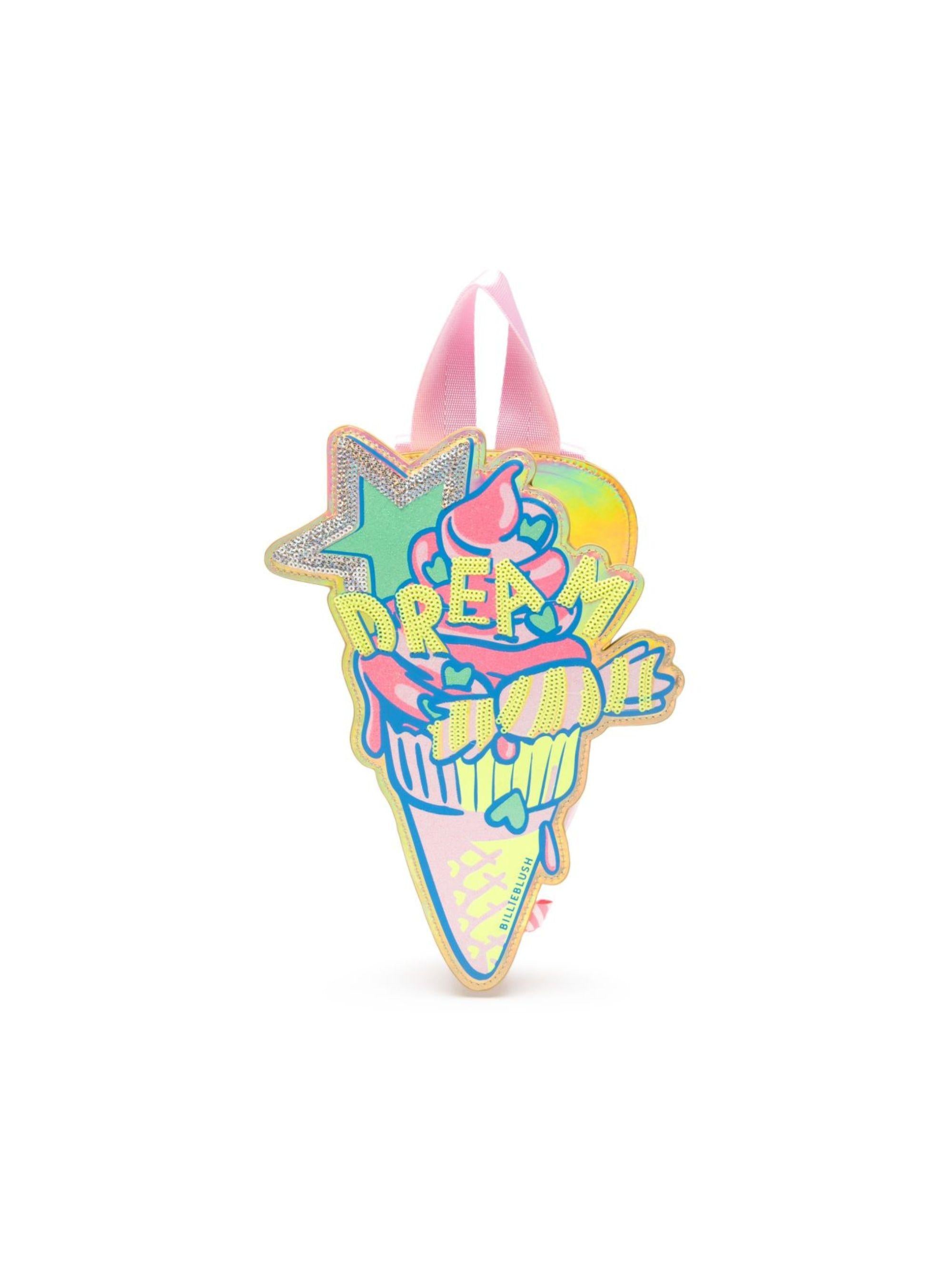 Zaino per bambina Billieblush multicolore con gelato applicato U22048 Z99 BILLIEBLUSH 