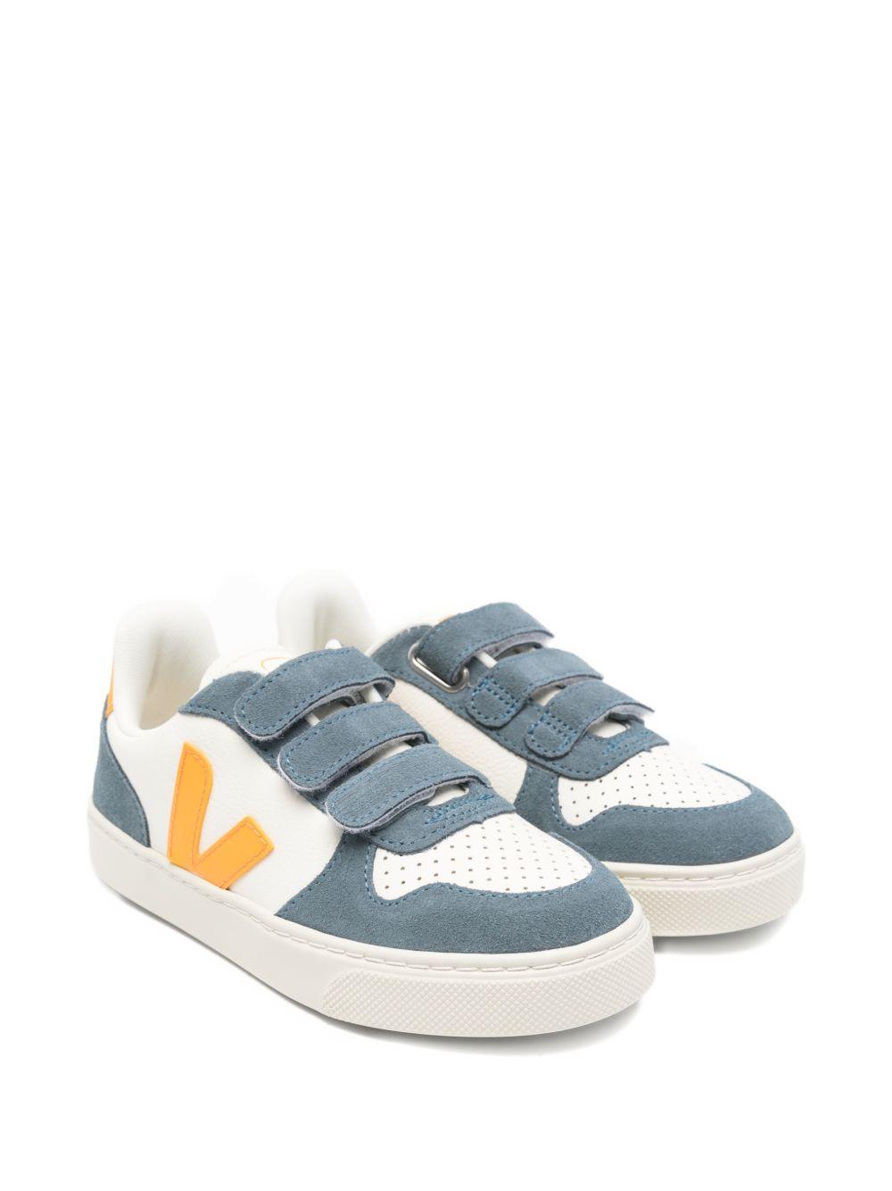 Sneakers V-10 per bambino Veja Kids multicolore con design traforato CV0521507 V-10 PURE OURO CALIFORNIA VEJA KIDS 