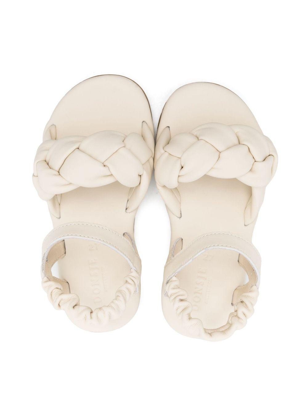 Sandali per bambina Donsje Benz beige con dettaglio intrecciato 2026100 SW008 DONSJE KIDS 