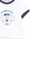 T-shirt per neonato Tartine Et Chocolat bianca con stampa grafica sul davanti CC10021 04 TArtine & Chocolat KIDS 