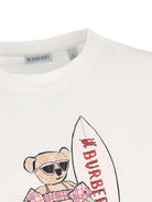 T-shirt per bambina Burberry Kids bianca con stampa orsetta 8117541 A2014 BURBERRY KIDS 