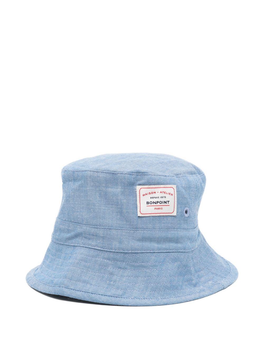Cappello per neonato Bonpoint azzurro con logo S06ZACW00001 015 BONPOINT KIDS 