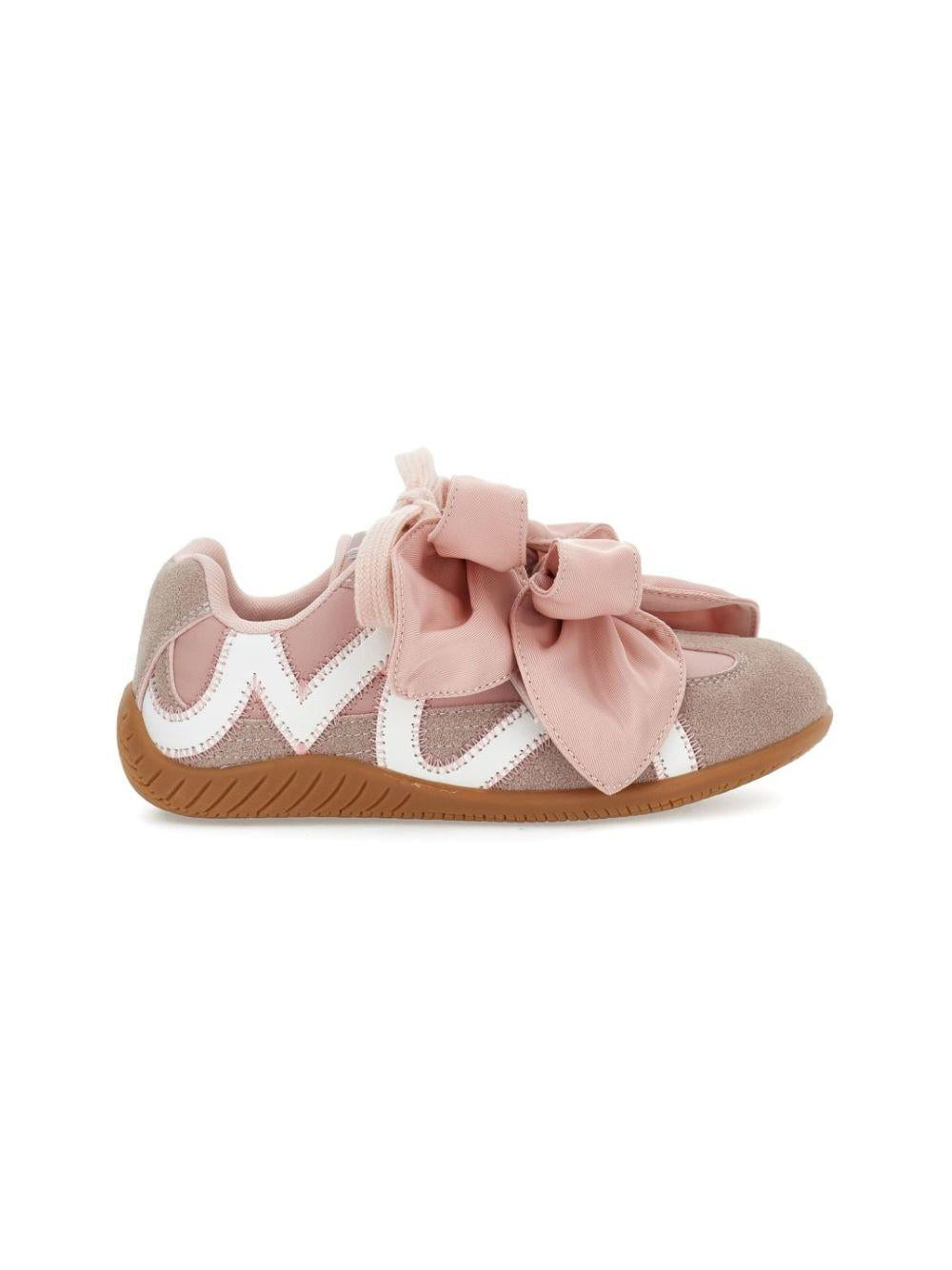 Sneakers per bambina Monnalisa Kids rosa con dettagli fiocchi 8CH000 8774 094F MONNALISA KIDS 