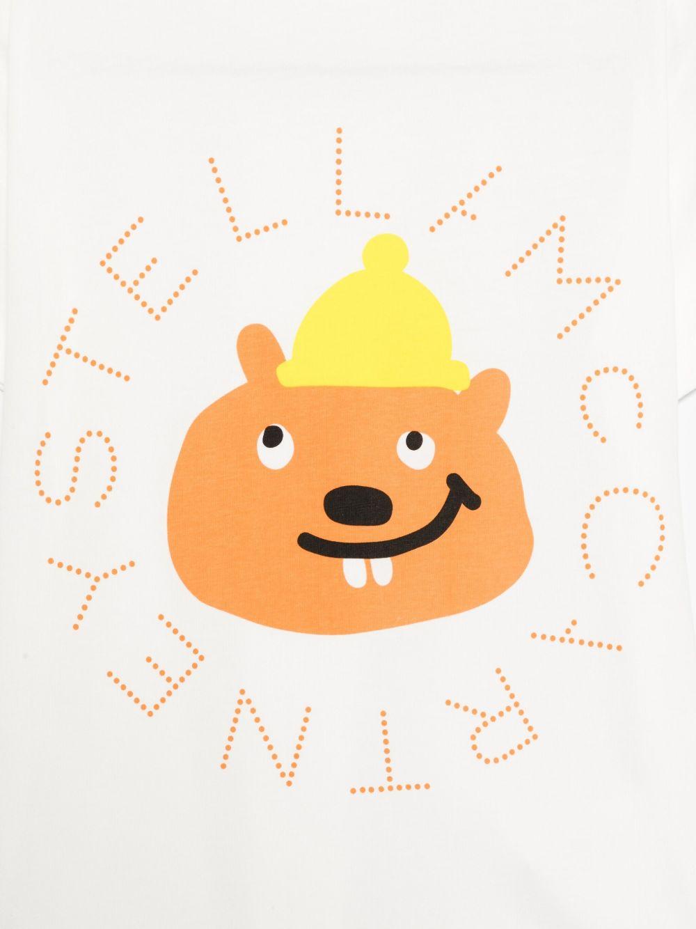 T-shirt per bambino Stella McCartney Kids bianco con stampa grafica TX8R41 Z0434 101 STELLA McCARTNEY KIDS 