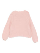 Maglione per bambina Louise Misha rosa con pannelli all'uncinetto GRC-W25-J0072 BLUSH LOUISE MISHA 