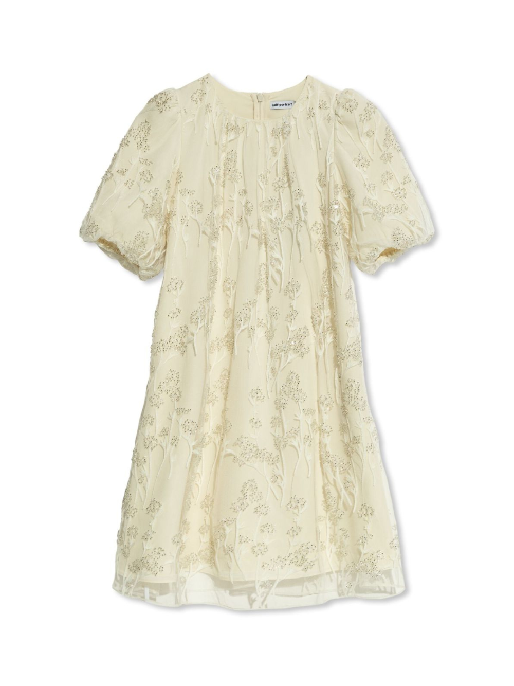 Abito per bambina Self-Portrait Kids beige con ricamo SS25-715M-C CREAM SELF-PORTRAIT KIDS 