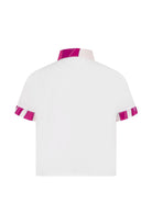 Camicia per bambina Emilio Pucci Junior bianca con decorazione floreale PY5A51 Z3718 100FU EMILIO PUCCI KIDS 