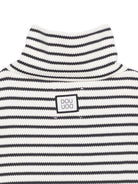 Abito per bambina Douuod Kids bianco e nero con collo alto DX1A20 Z3381 101GR DOUUOD 