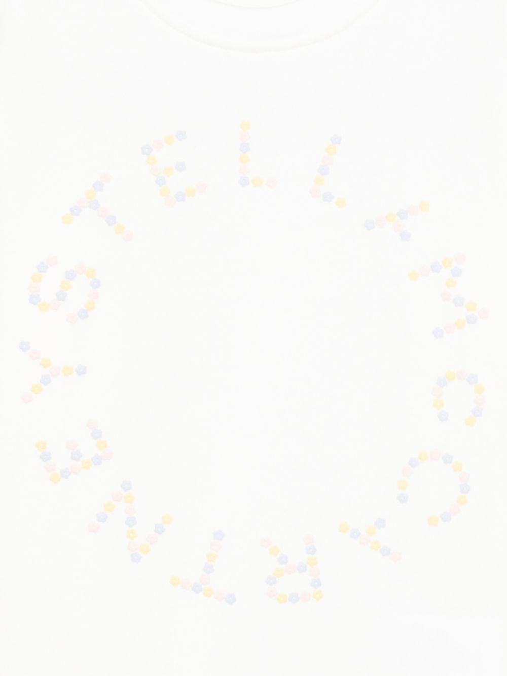 Felpa per bambina Stella McCartney Kids bianca con logo sul davanti TY4C10 Z3409 101 STELLA McCARTNEY KIDS 