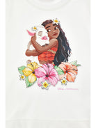 T-shirt per bambina Monnalisa x Disney bianca con stampa grafica Oceania 11H632 8201 0099 MONNALISA KIDS 