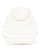 Parka per neonata Moncler Enfant bianco con ruches K29511C00003597Z8 034 MONCLER ENFANT 