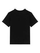 T-shirt per bambino Dolce & Gabbana Kids nera con logo sul davanti L4JTHU G7PBN N0000 DOLCE & GABBANA KIDS 