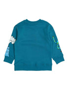 Felpa per bambino Stella McCartney Kids blu con stampa grafica cartoon TX4P70 Z0453 60P STELLA McCARTNEY KIDS 