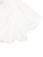 Blusa per bambina Fendi Kids bianca con maniche a sbuffo JFC149 AEXZ F0TU9 FENDI KIDS 