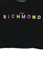 T-shirt per bambina John Richmond Junior nero con ruches RGP26008TO BLACK JOHN RICHMOND KIDS 