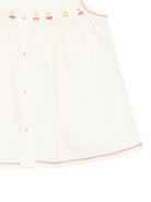 Camicia per bambina Bonpoint beige con ricamo ciliegie S06GBLW00030 103 BONPOINT KIDS 