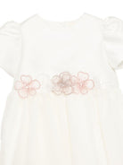 Abito per neonata Simonetta bianco con applicazione floreale SY1021 T0002 102 SIMONETTA KIDS 