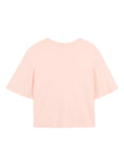 T-shirt per bambina Chloé Kids rosa con dettaglio logo sul davanti C20858 46J CHLOE' KIDS 